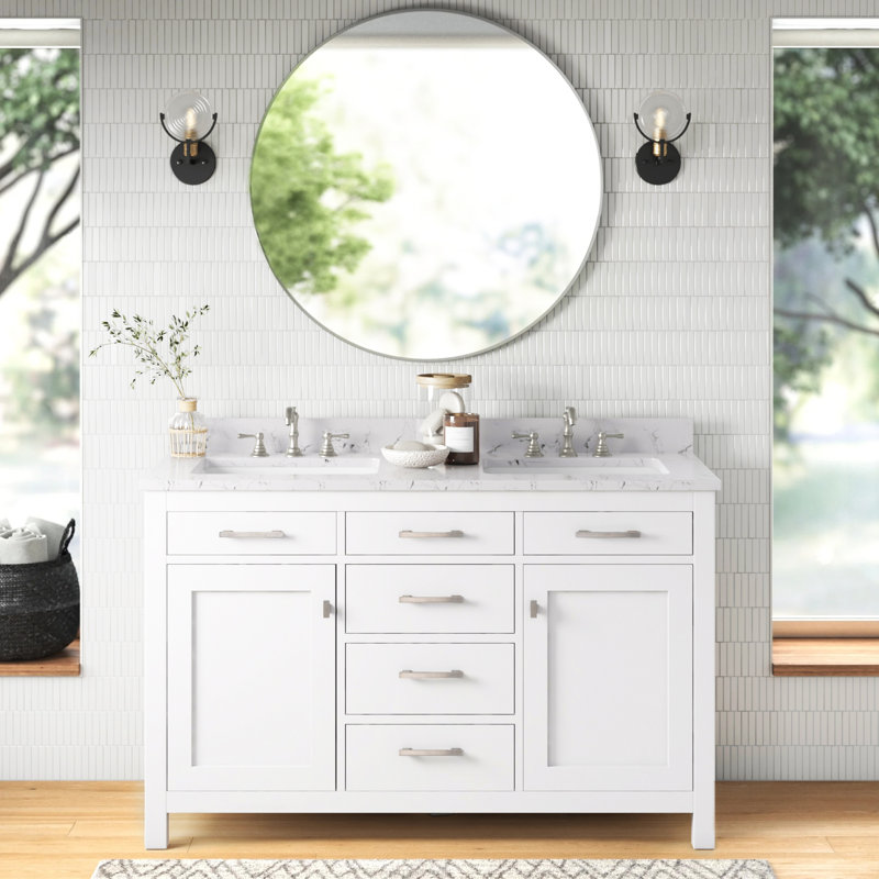 Breakwater Bay Cosentino 54" Double Bathroom Vanity Set & Reviews Wayfair